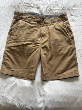 Prana Men's Tan Flat-Front Chino Shorts